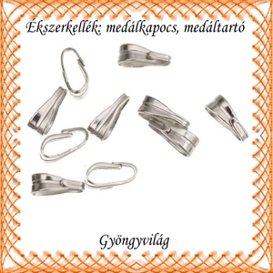 Ezüstözött medáltartó BMT 10 20db /cs - gyöngy, ékszerkellék - egyéb alkatrész - Meska.hu