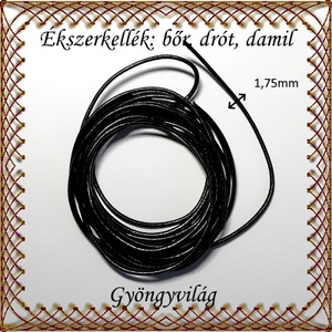 Ékszerkellék: fényezett valódi bőr szál FSZ03-1,75 fekete 1,75mm-es - gyöngy, ékszerkellék - egyéb alkatrész - Meska.hu Ékszerkellék: fényezett valódi bőr szál FSZ03-1,75 fekete 1,75mm-es - gyöngy, ékszerkellék - egyéb alkatrész - Meska.hu