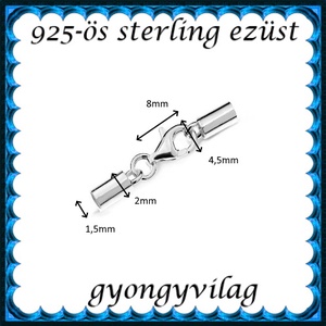 925-ös sterling ezüst ékszerkellék: láncvég + kapocs ELK K+V 04-1,5 1,5mm-es - gyöngy, ékszerkellék - egyéb alkatrész - Meska.hu 925-ös sterling ezüst ékszerkellék: láncvég + kapocs ELK K+V 04-1,5 1,5mm-es - gyöngy, ékszerkellék - egyéb alkatrész - Meska.hu