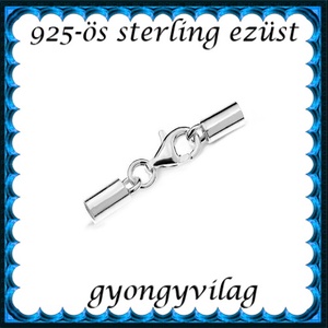 925-ös sterling ezüst ékszerkellék: láncvég + kapocs ELK K+V 04-1,8 1,8mm-es - kellékek & szerszámok - gyöngyfűzés kellékek - egyéb alkatrész - Meska.hu