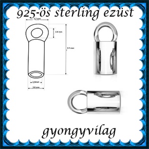925-ös sterling ezüst ékszerkellék: láncvég + kapocs ELK K+V 04-2,8 2,8mm-es - kellékek & szerszámok - gyöngyfűzés kellékek - egyéb alkatrész - Meska.hu
