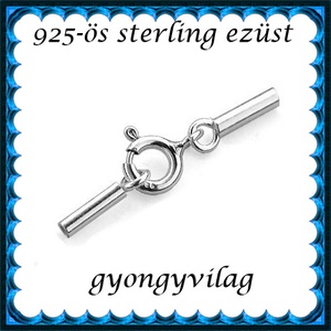  925-ös sterling ezüst ékszerkellék: láncvég + kapocs ELK K+V 05-1,5 - kellékek & szerszámok - gyöngyfűzés kellékek - egyéb alkatrész - Meska.hu