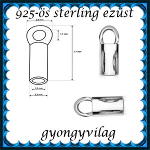 925-ös sterling ezüst ékszerkellék: láncvég + kapocs ELK K+V 05-1,8 - kellékek & szerszámok - gyöngyfűzés kellékek - egyéb alkatrész - Meska.hu
