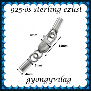 925-ös ezüst láncvég + kapocs ELK K+V 07-4 - gyöngy, ékszerkellék - egyéb alkatrész - Meska.hu 925-ös ezüst láncvég + kapocs ELK K+V 07-4 - gyöngy, ékszerkellék - egyéb alkatrész - Meska.hu