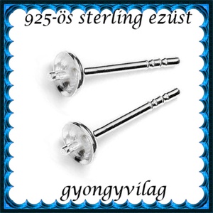 925-ös ezüst fülbevaló kapocs EFK B 12-4 - kellékek & szerszámok - ékszerkellék - fülbevaló kapocs - Meska.hu