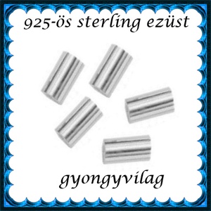 925-ös sterling ezüst ékszerkellék: köztes/gyöngy/díszitőelem EKÖ 19-3x2 - Meska.hu