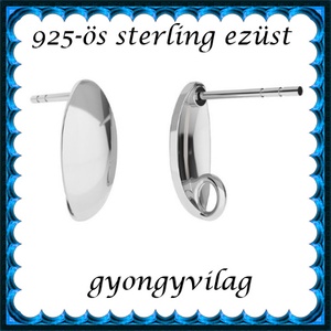 925-ös sterling ezüst ékszerkellék: fülbevaló kapocs, bedugós EFK B 53, Kellékek & szerszámok, Ékszerkellék, Fülbevaló kapocs, Ékszerkészítés, MESKA