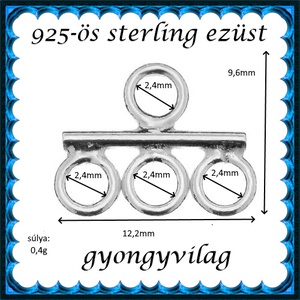 925-ös sterling ezüst ékszerkellék: kandeláber/ továbbépíthető EKA 63 - kellékek & szerszámok - gyöngyfűzés kellékek - egyéb alkatrész - Meska.hu