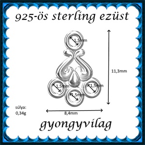 925-ös sterling ezüst ékszerkellék: kandeláber/ továbbépíthető EKA 64 - gyöngy, ékszerkellék - egyéb alkatrész - Meska.hu