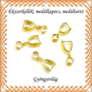 Aranyozott medálkapocs 5db/cs BMK 05-14a, Kellékek & szerszámok, Ékszerkellék, Medáltartó, medálkapocs, Ékszerkészítés, Ékszerkészítés, MESKA