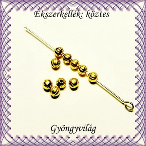 Ékszerkellék: köztes / díszítőelem / gyöngy BKÖ 1S 16-3a 40db/csomag, Kellékek & szerszámok, Gyöngyfűzés kellékek, Fém köztesek, Ékszerkészítés, Mindenmás, Ékszerkészítés, MESKA