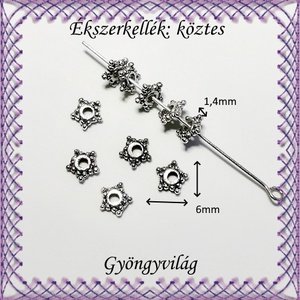 Ékszerkellék: köztes / díszítőelem / gyöngy BKÖ 1S 22-6r 15db/csomag - gyöngy, ékszerkellék - fém köztesek - Meska.hu Ékszerkellék: köztes / díszítőelem / gyöngy BKÖ 1S 22-6r 15db/csomag - gyöngy, ékszerkellék - fém köztesek - Meska.hu