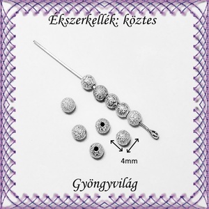 Ékszerkellék: köztes / díszítőelem / gyöngy BKÖ 1S 26-4e 20db/csomag - kellékek & szerszámok - gyöngyfűzés kellékek - fém köztesek - Meska.hu