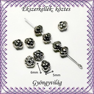 Ékszerkellék: köztes / díszítőelem / gyöngy BKÖ 1S 28 20db/csomag - kellékek & szerszámok - gyöngyfűzés kellékek - fém köztesek - Meska.hu