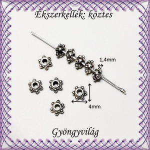 Ékszerkellék: köztes / díszítőelem / gyöngy BKÖ 1S 20-4e 40db/csomag - kellékek & szerszámok - gyöngyfűzés kellékek - fém köztesek - Meska.hu