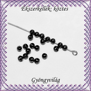 Ékszerkellék: köztes / díszítőelem / gyöngy BKÖ 1S 16-3f 40db/csomag, Kellékek & szerszámok, Gyöngyfűzés kellékek, Fém köztesek, Ékszerkészítés, Mindenmás, Ékszerkészítés, MESKA