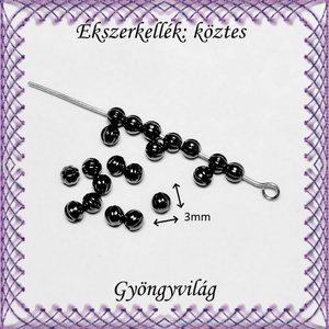 Ékszerkellék: köztes / díszítőelem / gyöngy BKÖ 1S 16-3f 40db/csomag - kellékek & szerszámok - gyöngyfűzés kellékek - fém köztesek - Meska.hu