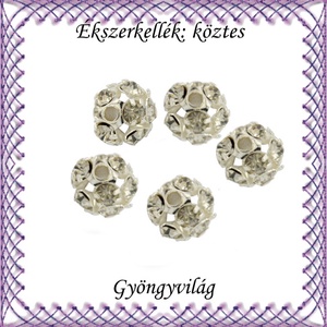 Ékszerkellék: köztes / díszítőelem / gyöngy BKÖ 1S 36-6e clear 5db/csomag - kellékek & szerszámok - gyöngyfűzés kellékek - fém köztesek - Meska.hu