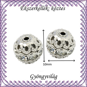 Ékszerkellék: köztes / díszítőelem / gyöngy BKÖ 1S 37-10r clear 2db/csomag - gyöngy, ékszerkellék - fém köztesek - Meska.hu Ékszerkellék: köztes / díszítőelem / gyöngy BKÖ 1S 37-10r clear 2db/csomag - gyöngy, ékszerkellék - fém köztesek - Meska.hu