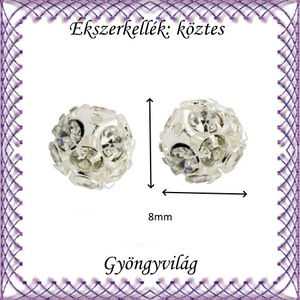 Ékszerkellék: köztes / díszítőelem / gyöngy BKÖ 1S 36-8e clear 4db/csomag - kellékek & szerszámok - gyöngyfűzés kellékek - fém köztesek - Meska.hu