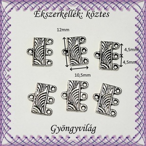 Ékszerkellék: köztes / díszítőelem / gyöngy BKÖ 3S 08 12db/csomag - kellékek & szerszámok - gyöngyfűzés kellékek - fém köztesek - Meska.hu