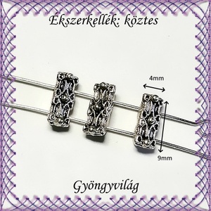 Ékszerkellék: köztes / díszítőelem / gyöngy BKÖ 2S 03 8db/csomag - kellékek & szerszámok - gyöngyfűzés kellékek - fém köztesek - Meska.hu