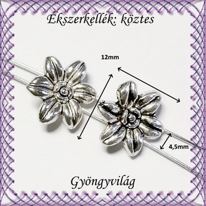 Ékszerkellék: köztes / díszítőelem / gyöngy BKÖ 2S 05 4db/csomag - kellékek & szerszámok - gyöngyfűzés kellékek - fém köztesek - Meska.hu