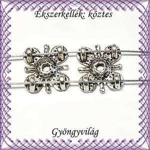 Ékszerkellék: köztes / díszítőelem / gyöngy BKÖ 2S 06 5db/csomag - kellékek & szerszámok - gyöngyfűzés kellékek - fém köztesek - Meska.hu