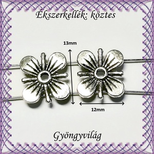 Ékszerkellék: köztes / díszítőelem / gyöngy BKÖ 2S 06 5db/csomag - kellékek & szerszámok - gyöngyfűzés kellékek - fém köztesek - Meska.hu