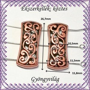 Ékszerkellék: köztes / díszítőelem / gyöngy BKÖ 3S 12vb 4db - kellékek & szerszámok - gyöngyfűzés kellékek - fém köztesek - Meska.hu