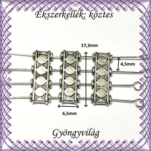 Ékszerkellék: köztes / díszítőelem / gyöngy BKÖ 4S 2e 10db - gyöngy, ékszerkellék - fém köztesek - Meska.hu