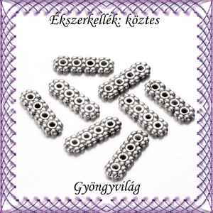 Ékszerkellék: köztes / díszítőelem / gyöngy BKÖ 4S 03e-13,5x4,5 8db, Kellékek & szerszámok, Gyöngyfűzés kellékek, Fém köztesek, Ékszerkészítés, Mindenmás, Ékszerkészítés, MESKA