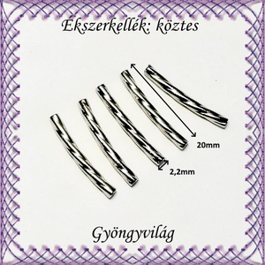 Ékszerkellék: köztes / díszítőelem / gyöngy BKÖ 1S 31-20x2,2r 12db/csomag - kellékek & szerszámok - gyöngyfűzés kellékek - fém köztesek - Meska.hu