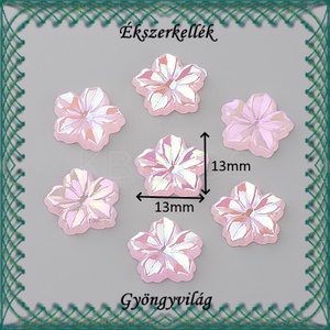 Ékszerkellék: akril virág GYA-TV01 400db - kellékek & szerszámok - gyöngyfűzés kellékek - üveggyöngy - Meska.hu