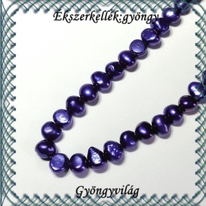 Ékszerkellék: igazgyöngy fűzér GYI-03 6mm kék, Kellékek & szerszámok, Gyöngyfűzés kellékek, Igazgyöngy, Ékszerkészítés, Mindenmás, Ékszerkészítés, MESKA