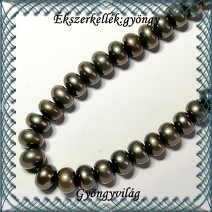 Ékszerkellék: igazgyöngy fűzér GYI-08 4,6mm barna - Meska.hu