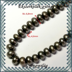 Ékszerkellék: igazgyöngy fűzér GYI-08 4,6mm barna - kellékek & szerszámok - gyöngyfűzés kellékek - igazgyöngy - Meska.hu