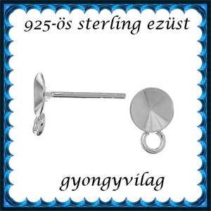 925-ös sterling ezüst ékszerkellék: fülbevaló kapocs, bedugós EFK B 55-6, Kellékek & szerszámok, Ékszerkellék, Fülbevaló kapocs, Ékszerkészítés, Ékszerkészítés, MESKA