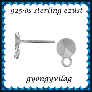 925-ös sterling ezüst ékszerkellék: fülbevaló kapocs, bedugós EFK B 55-6 - gyöngy, ékszerkellék - egyéb alkatrész - Meska.hu