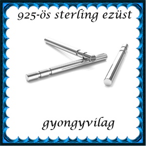 925-ös sterling ezüst ékszerkellék: fülbevaló kapocs, bedugós EFK B 40-11 4db/csomag, Kellékek & szerszámok, Ékszerkellék, Fülbevaló kapocs, Ékszerkészítés, Ékszerkészítés, MESKA