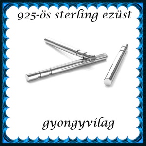 925-ös sterling ezüst ékszerkellék: fülbevaló kapocs, bedugós EFK B 40-11 4db/csomag, Gyöngy, ékszerkellék, Egyéb alkatrész, Ékszerkészítés, Mindenmás, Szerelékek, MESKA