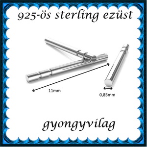 925-ös sterling ezüst ékszerkellék: fülbevaló kapocs, bedugós EFK B 40-11 4db/csomag - kellékek & szerszámok - ékszerkellék - fülbevaló kapocs - Meska.hu