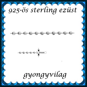 925-ös ezüst lánc méterben 925 EL05-1,2, Kellékek & szerszámok, Gyöngyfűzés kellékek, Egyéb alkatrész, Ékszerkészítés, Ékszerkészítés, MESKA