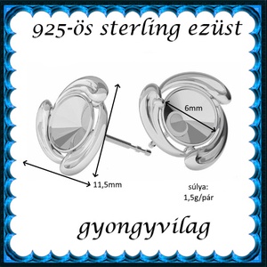 925-ös ezüst fülbevaló kapocs EFK B 56 - gyöngy, ékszerkellék - egyéb alkatrész - Meska.hu 925-ös ezüst fülbevaló kapocs EFK B 56 - gyöngy, ékszerkellék - egyéb alkatrész - Meska.hu