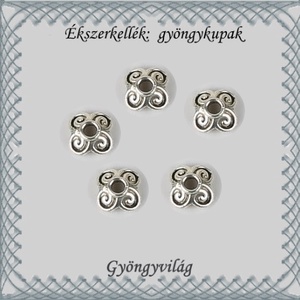 Ékszerkellék: gyöngykupak BGYK 25 7,8mm-es 15db/csomag, Kellékek & szerszámok, Gyöngyfűzés kellékek, Fém köztesek, Ékszerkészítés, Mindenmás, Ékszerkészítés, MESKA