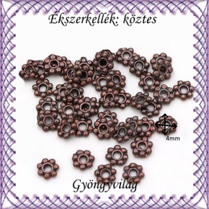Ékszerkellék: köztes / díszítőelem / gyöngy BKÖ 1S 20-4vb 40db/csomag - kellékek & szerszámok - gyöngyfűzés kellékek - fém köztesek - Meska.hu