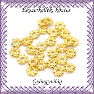 Ékszerkellék: köztes / díszítőelem / gyöngy BKÖ 1S 20-4a 50db/csomag, Kellékek & szerszámok, Gyöngyfűzés kellékek, Fém köztesek, Ékszerkészítés, Mindenmás, Ékszerkészítés, MESKA