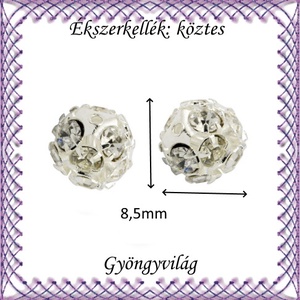 Ékszerkellék: köztes / díszítőelem / gyöngy BKÖ 1S 36-8,5e clear 4db/csomag - kellékek & szerszámok - gyöngyfűzés kellékek - fém köztesek - Meska.hu