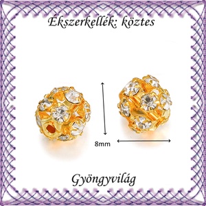 Ékszerkellék: köztes / díszítőelem / gyöngy BKÖ 1S 36-8a crystal  4db/csomag - kellékek & szerszámok - gyöngyfűzés kellékek - fém köztesek - Meska.hu