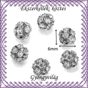 Ékszerkellék: köztes / díszítőelem / gyöngy BKÖ 1S 36-6r crystal  5db/csomag - kellékek & szerszámok - gyöngyfűzés kellékek - fém köztesek - Meska.hu